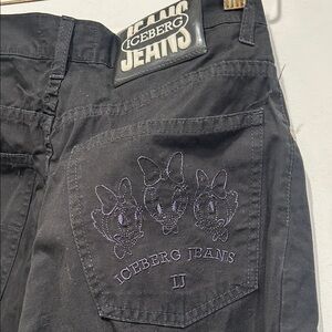 Vintage Iceberg jeans daisy duck Black Skinny Pants women’s size 28